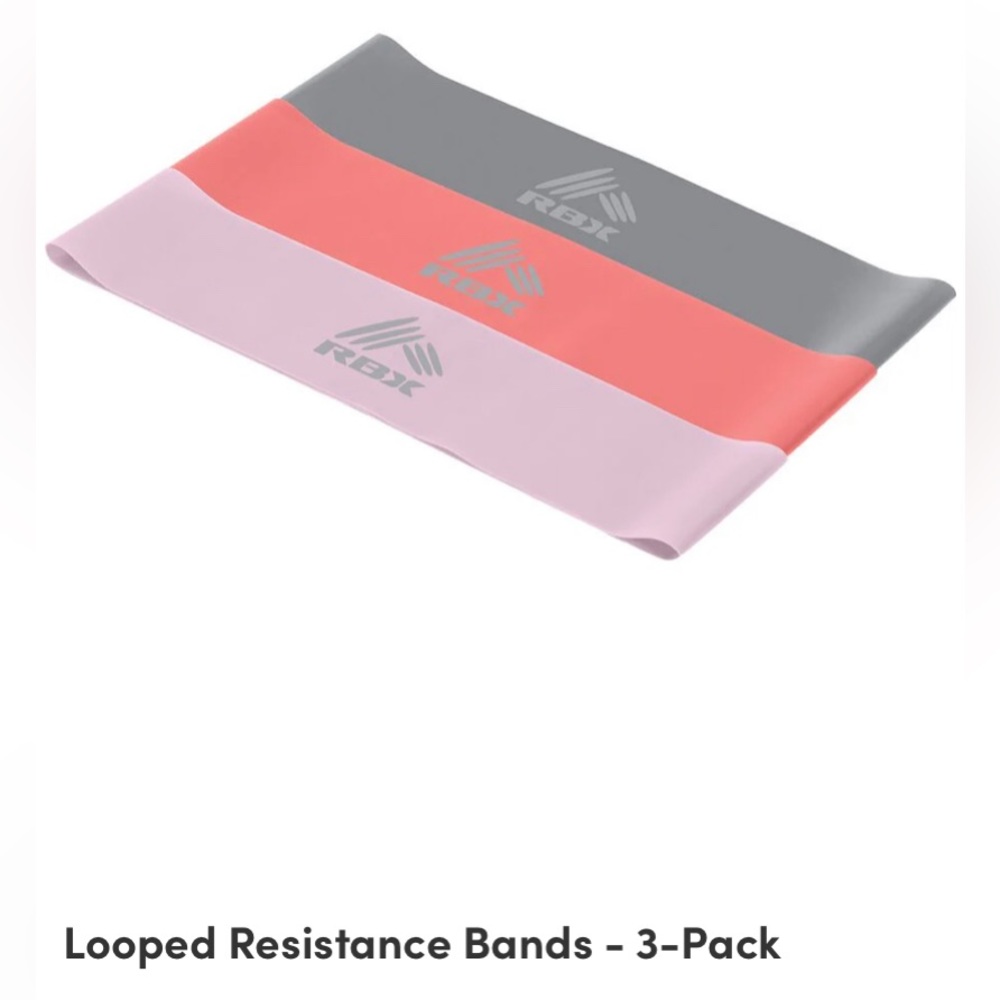 🩷🩶🩷NWT RBX 3PK Looped Latex Free Resistance Bands